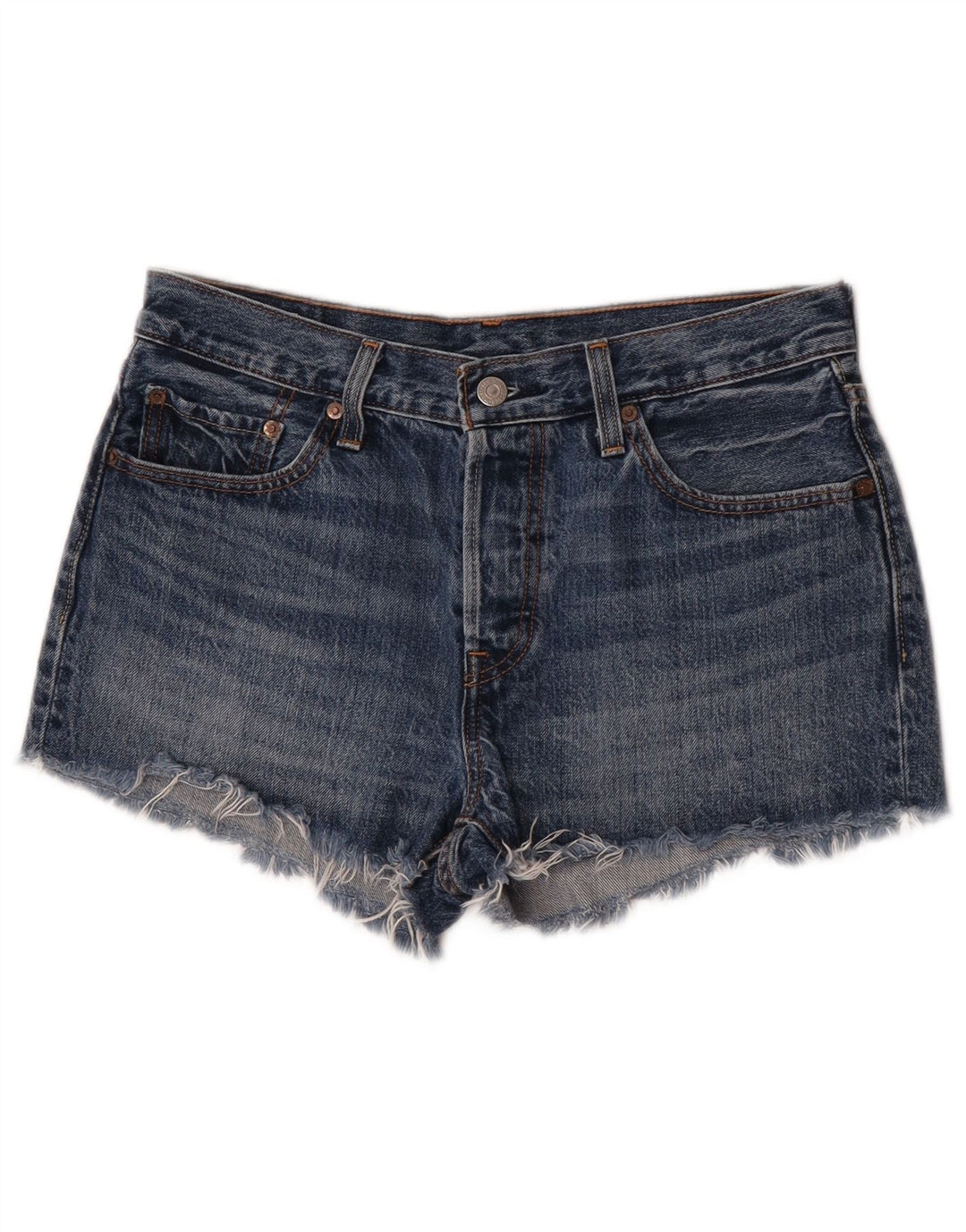 Levi's Womens 501 Denim Shorts W28 Medium Blue Cotton