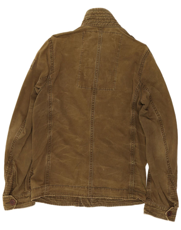 Abercrombie & Fitch Mens Military Jacket UK 38 Medium Khaki Cotton