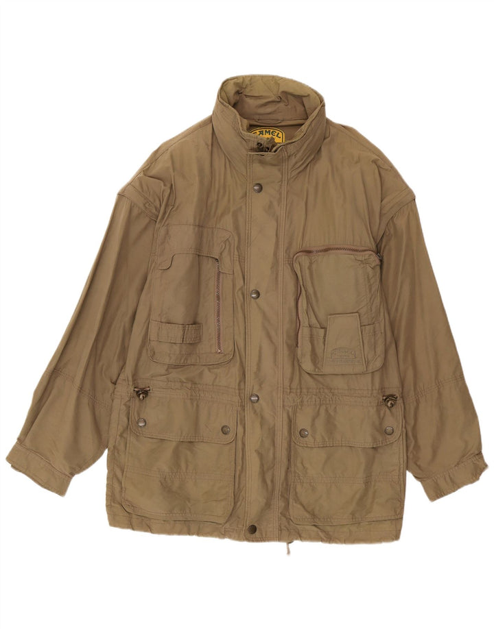 Camel Active Mens Hooded Utility Jacket EU 50 Large Khaki Cotton