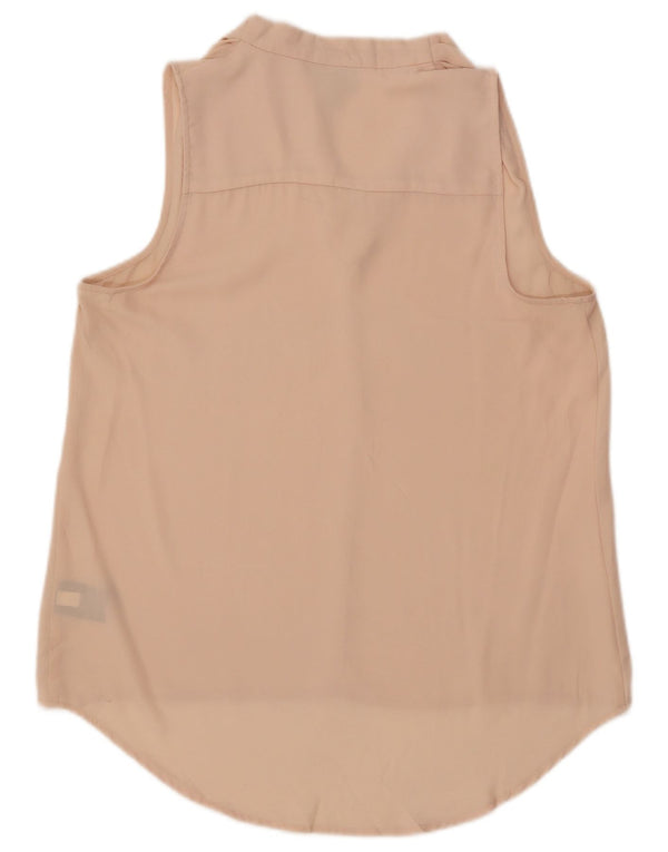 Mossimo Womens Longline Sleeveless Blouse Top UK 14 Medium Pink Polyester
