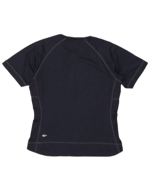Adidas Womens Climacool T-Shirt Top UK 12 Medium Navy Blue Nylon