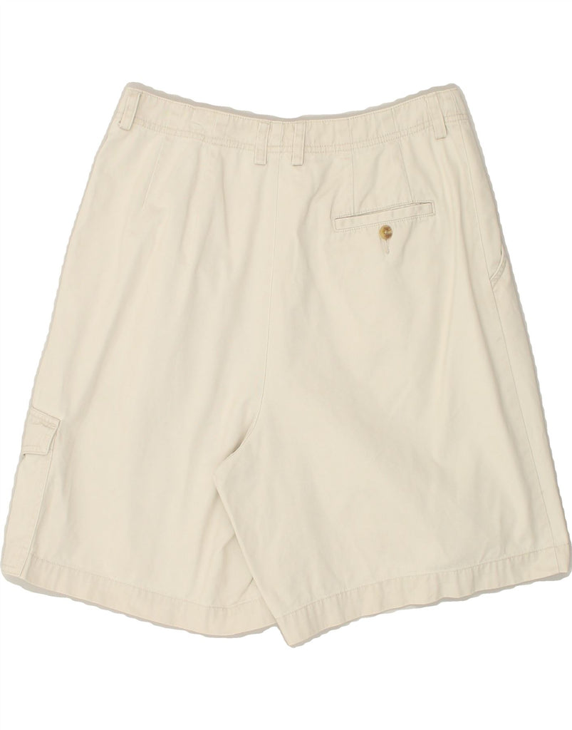 EDDIE BAUER Womens High Waist Pegged Chino Shorts US 14 XL W30  Beige | Vintage Eddie Bauer | Thrift | Second-Hand Eddie Bauer | Used Clothing | Messina Hembry 