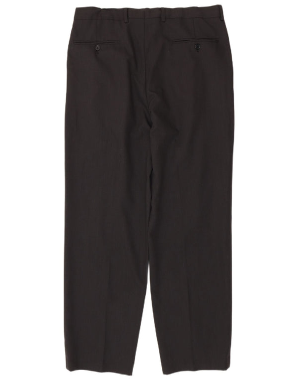 Ferre Mens Pegged Suit Trousers W34 L31 Black