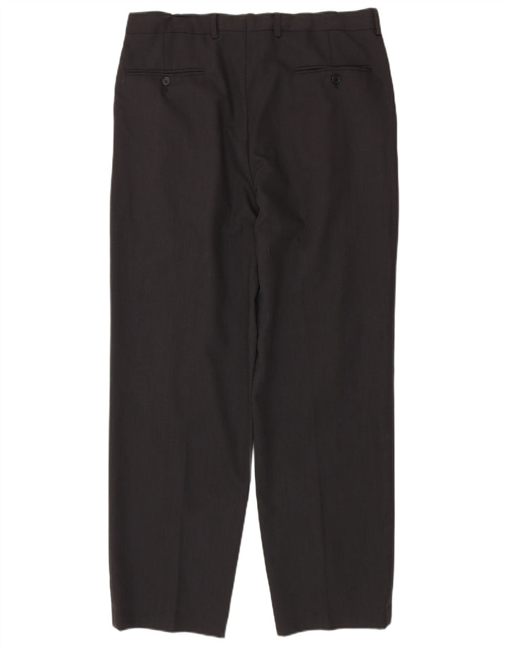 Ferre Mens Pegged Suit Trousers W34 L31 Black