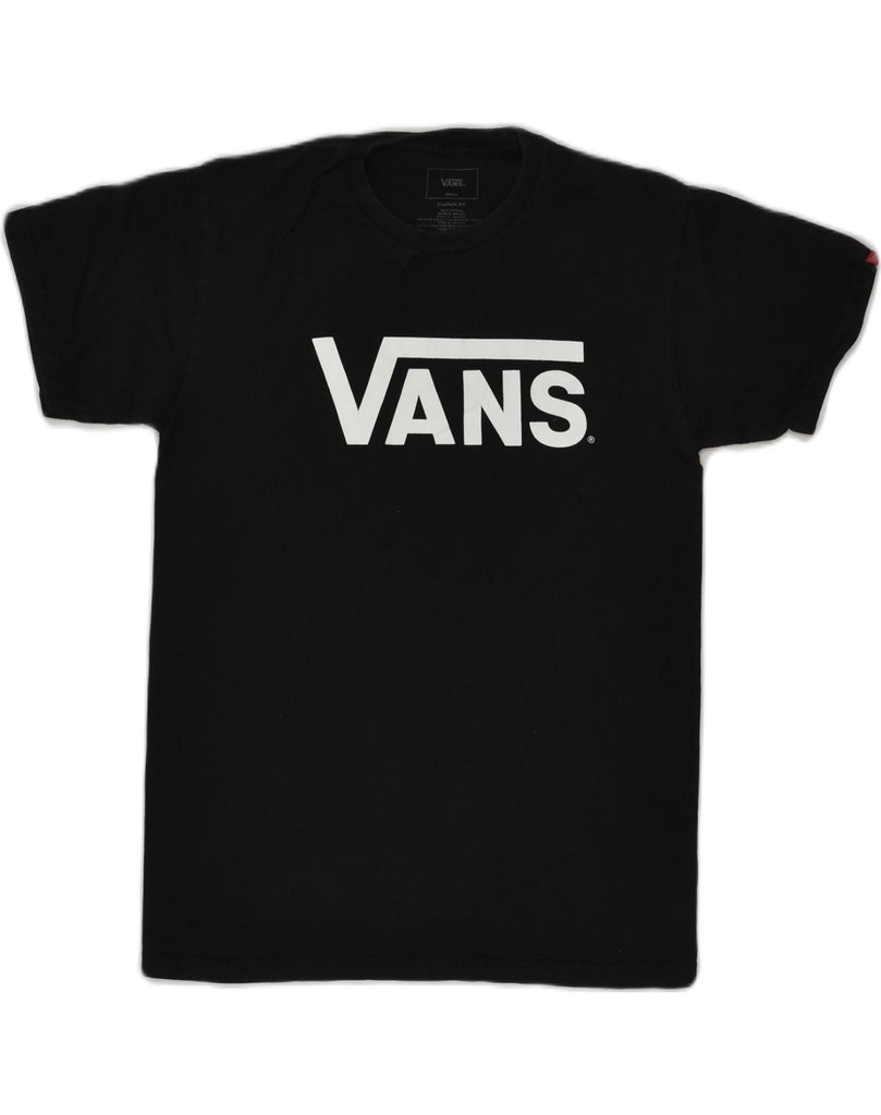 VANS Mens Classic Fit Graphic T-Shirt Top Small Black Cotton | Vintage Vans | Thrift | Second-Hand Vans | Used Clothing | Messina Hembry 