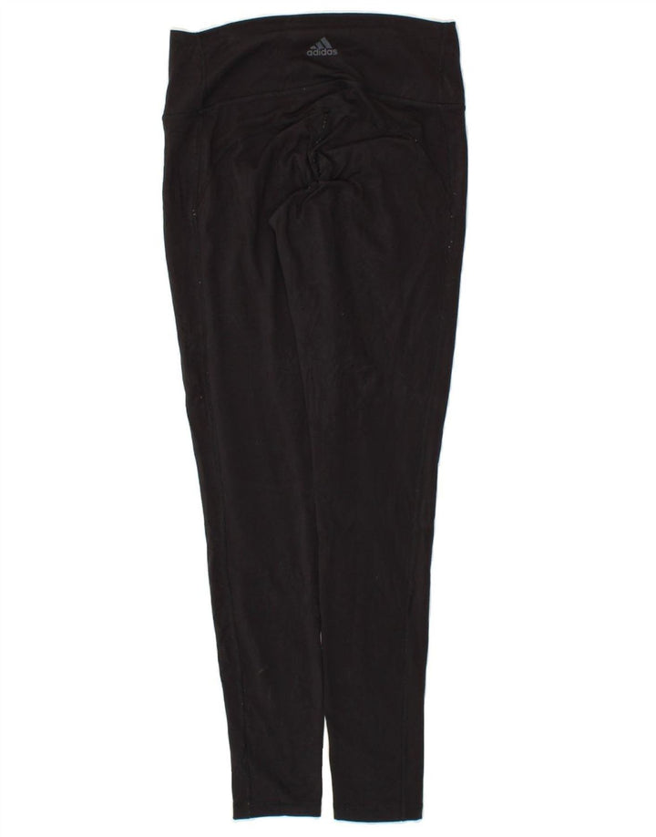 ADIDAS Womens Leggings UK 8/10 Small Black Cotton Vintage Adidas and Second-Hand Adidas from Messina Hembry 