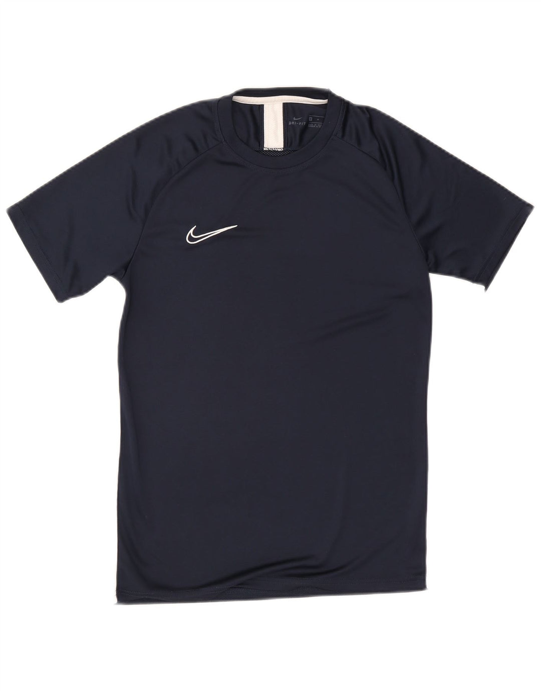 Nike Mens Dri Fit T-Shirt Top Medium Navy Blue Colourblock Polyester