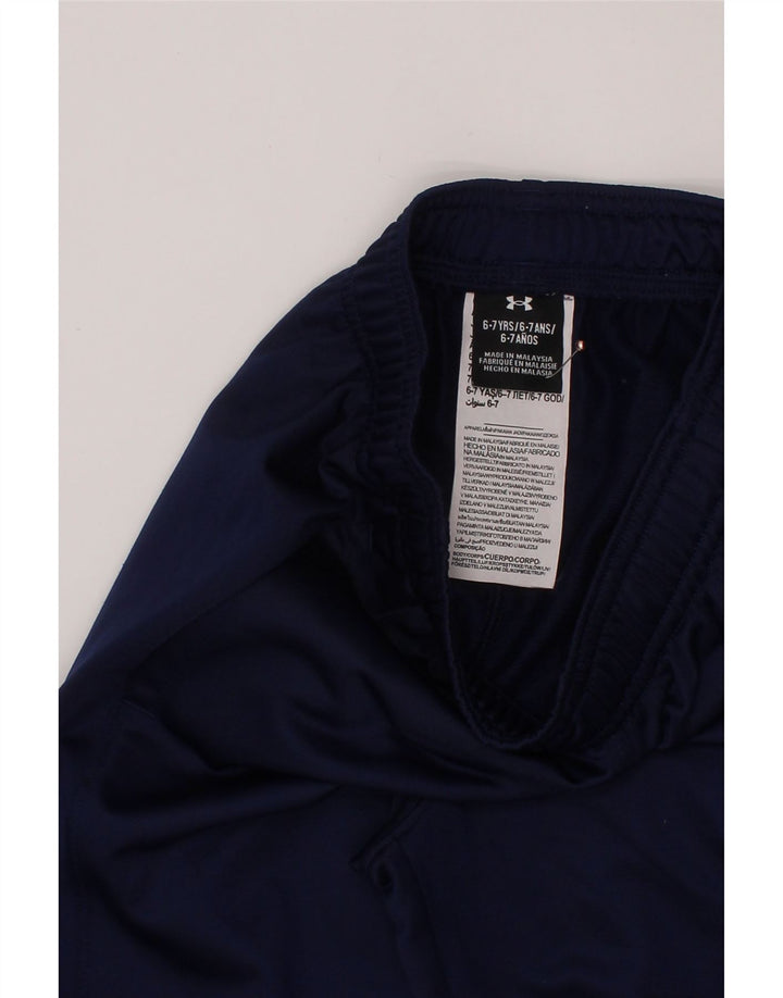 UNDER ARMOUR Boys Graphic Tracksuit Trousers Joggers 6-7 Years  Navy Blue