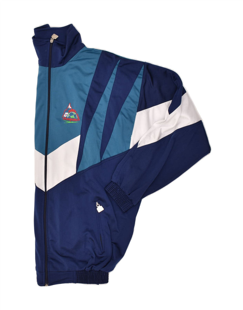 VINTAGE Mens Tracksuit Top Jacket Large Blue Colourblock | Vintage Vintage | Thrift | Second-Hand Vintage | Used Clothing | Messina Hembry 