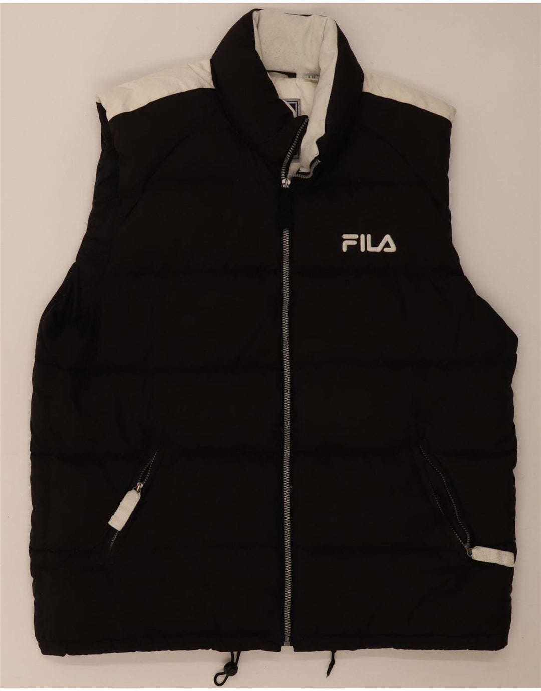 Fila Mens Padded Gilet IT 56 XL Black Colourblock Polyester