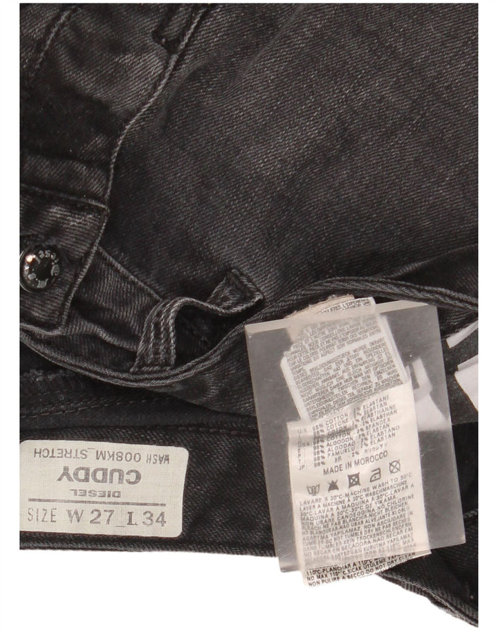 Diesel Womens Cuddy Slim Jeans W27 L28 Black Cotton