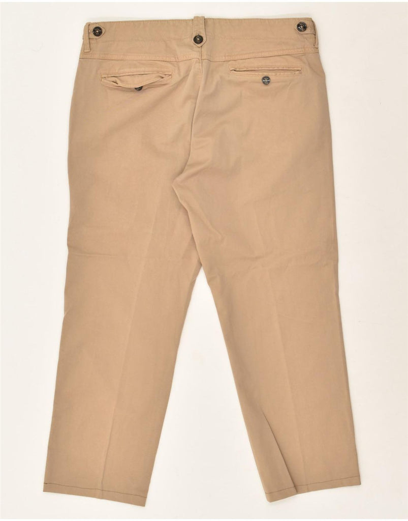 MASSIMO DUTTI Womens Straight Chino Trousers EU 42 Large W32 l25 Beige | Vintage Massimo Dutti | Thrift | Second-Hand Massimo Dutti | Used Clothing | Messina Hembry 