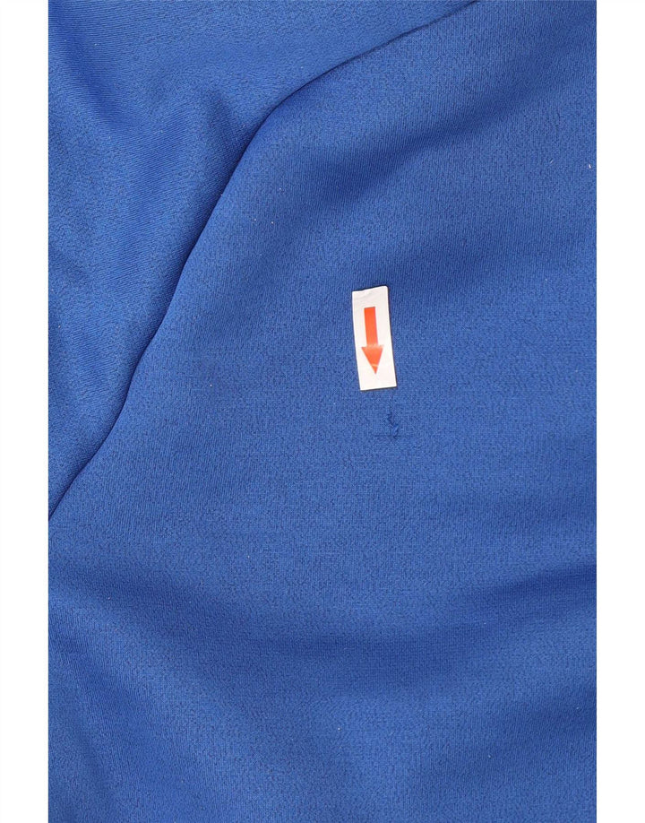 Under Armour Mens Crop Zip Neck Sweatshirt Jumper Large Blue Polyester