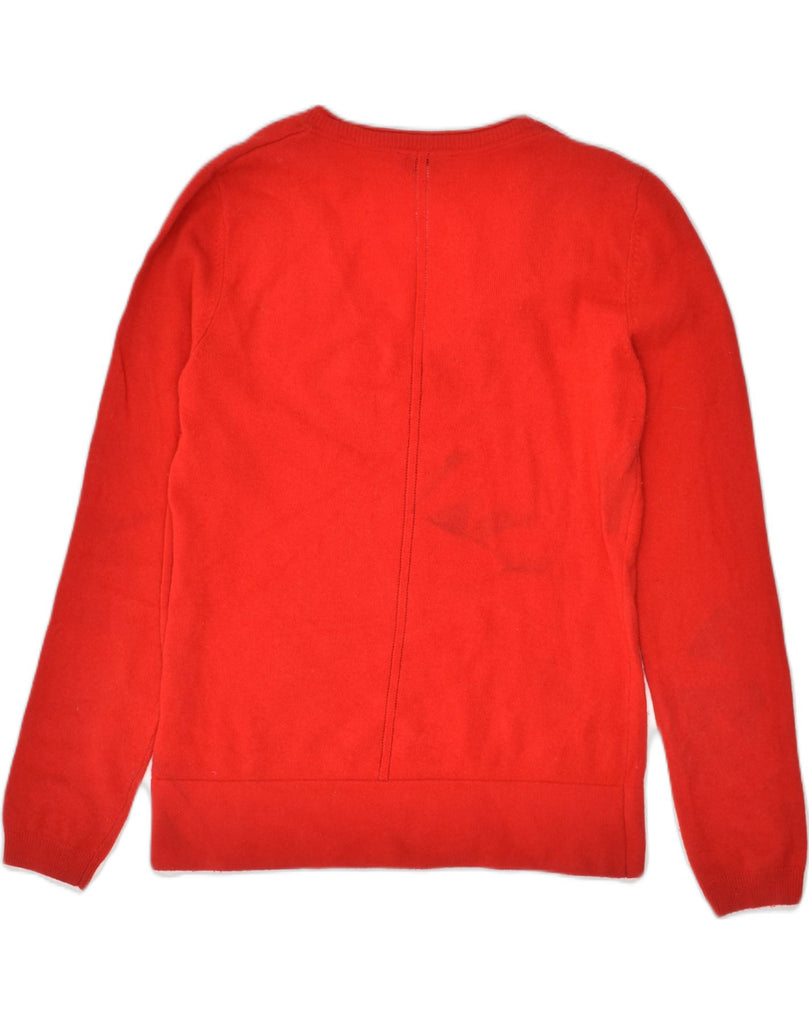 REISS Womens V-Neck Jumper Sweater UK 10 Small Red Wool | Vintage Reiss | Thrift | Second-Hand Reiss | Used Clothing | Messina Hembry 