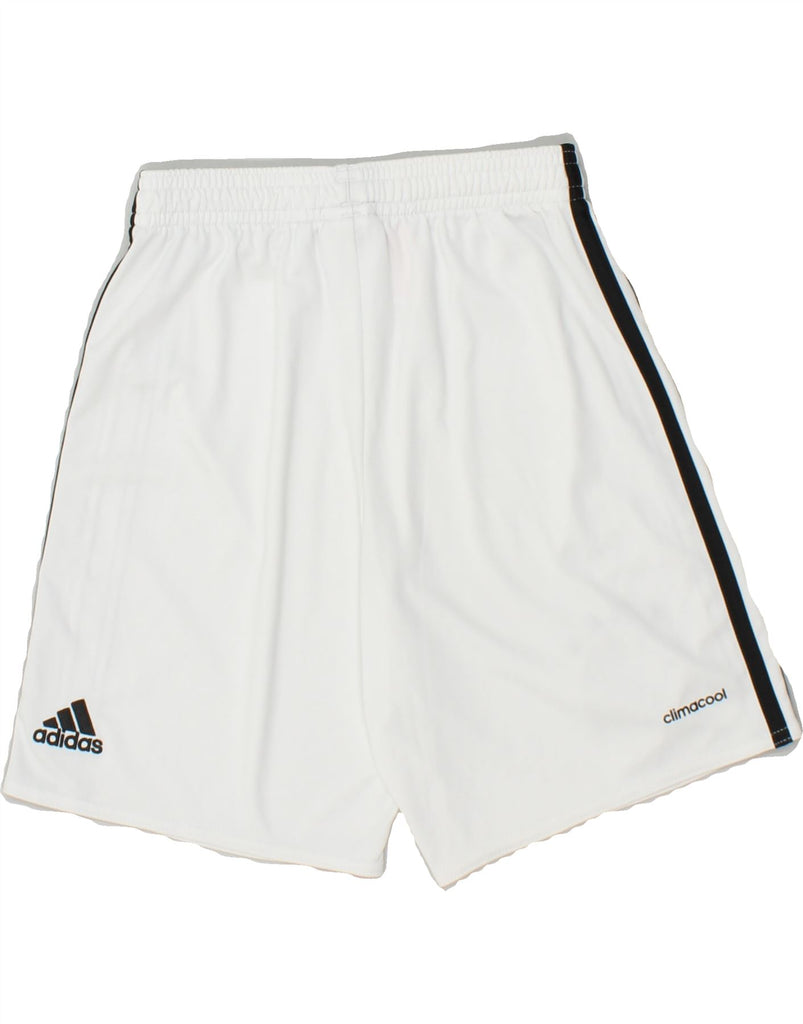ADIDAS Boys Deutscher Fussball Bund Graphic Sport Shorts 9-10 Years White | Vintage Adidas | Thrift | Second-Hand Adidas | Used Clothing | Messina Hembry 