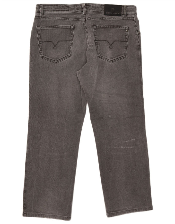 Pierre Cardin Mens Straight Jeans W38 L27 Grey Cotton