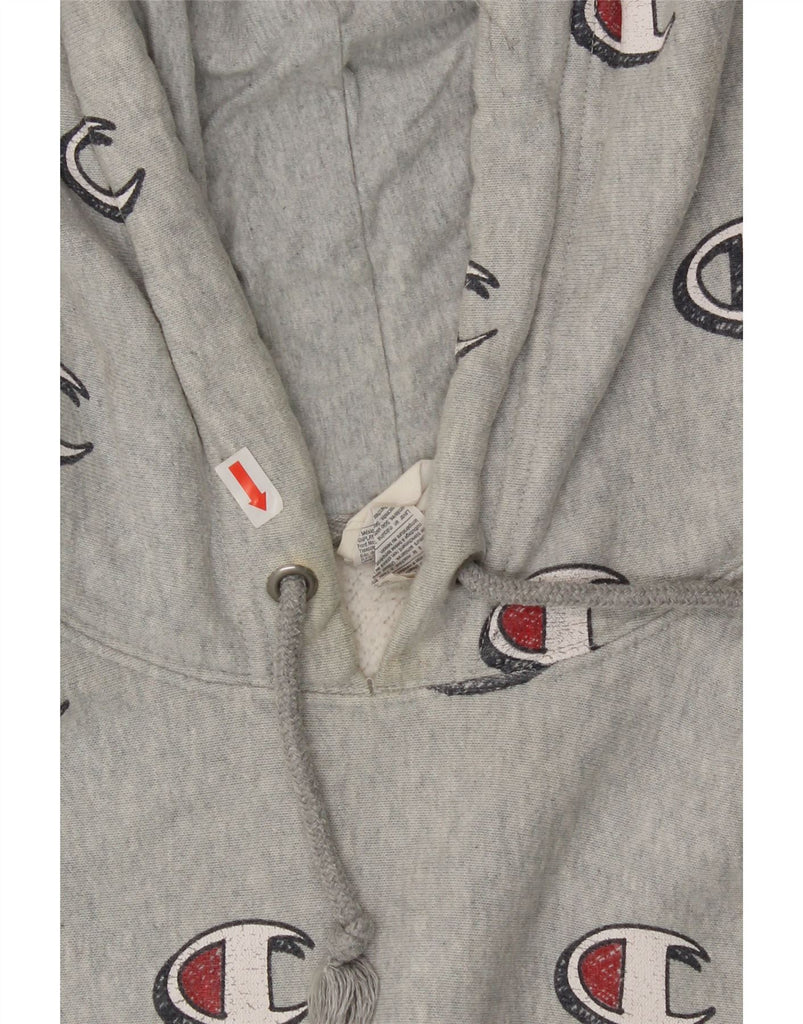 CHAMPION Mens Graphic Hoodie Jumper Large Grey Cotton Vintage Champion and Second-Hand Champion from Messina Hembry 