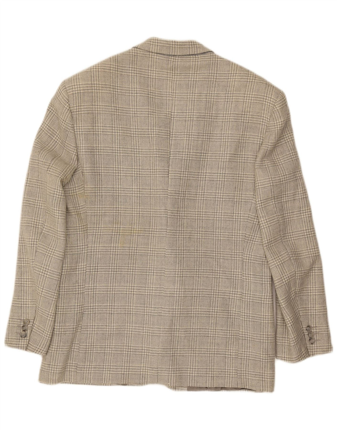 Vintage Mens 2 Button Blazer Jacket UK 40 Large Grey Houndstooth