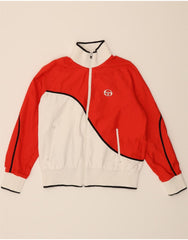 SERGIO TACCHINI Womens Tracksuit Top Jacket UK 16 Large Red Colourblock