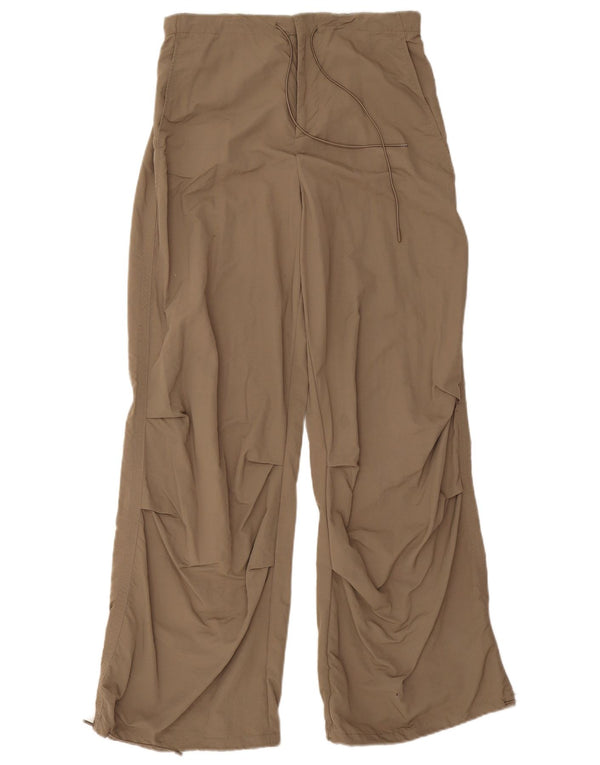 Zara Womens Loose Fit Chino Trousers Medium W28 L30 Beige Polyamide