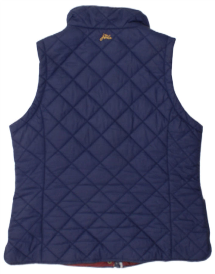 Tom Joule Womens Quilted Gilet UK 14 Large Navy Blue Polyamide