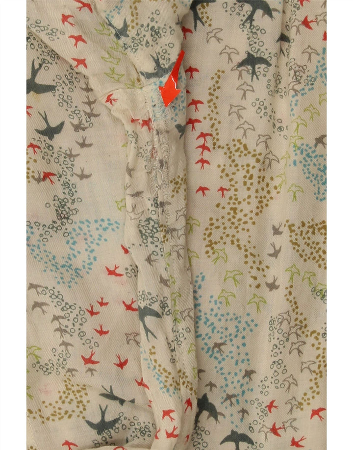 WHITE STUFF Womens Abstract Pattern Blouse Top UK 14 Medium Beige Vintage White Stuff and Second-Hand White Stuff from Messina Hembry 