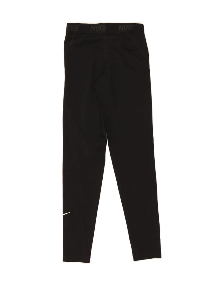 NIKE Womens Graphic Leggings UK 8 Small Black Vintage Nike and Second-Hand Nike from Messina Hembry 