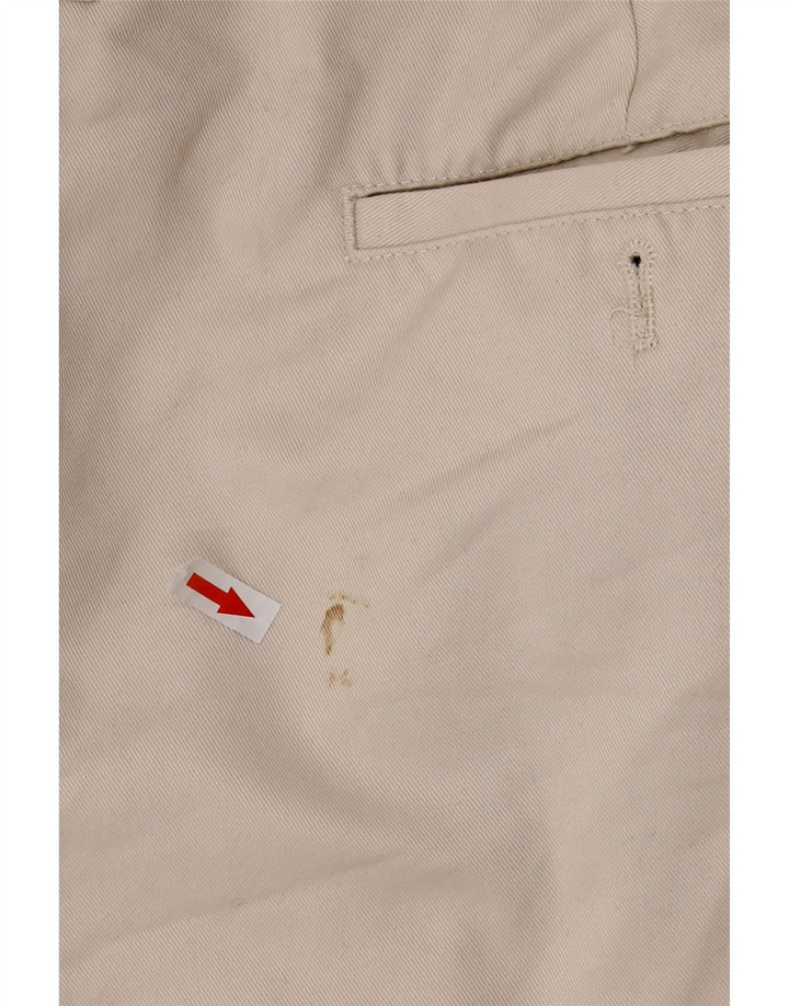 IZOD Mens Pegged Chino Trousers W36 L32 Beige Cotton