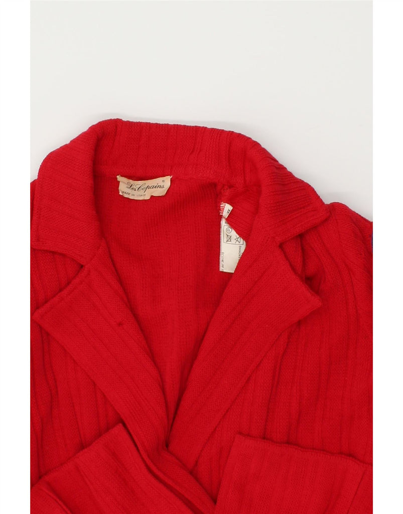 LES COPAINS Womens Blazer Jacket UK 14 Large Red Wool | Vintage Les Copains | Thrift | Second-Hand Les Copains | Used Clothing | Messina Hembry 