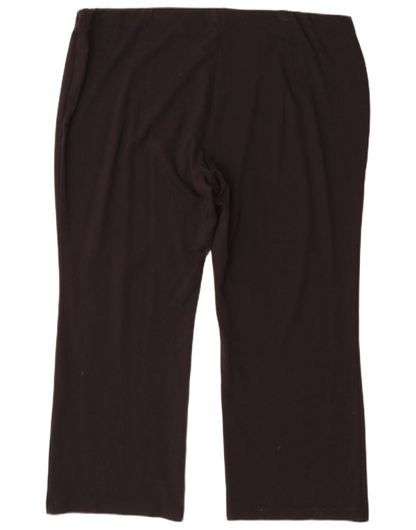 Marks & Spencer Womens Bootcut Casual Trousers UK 22 3XL W44 L30 Black
