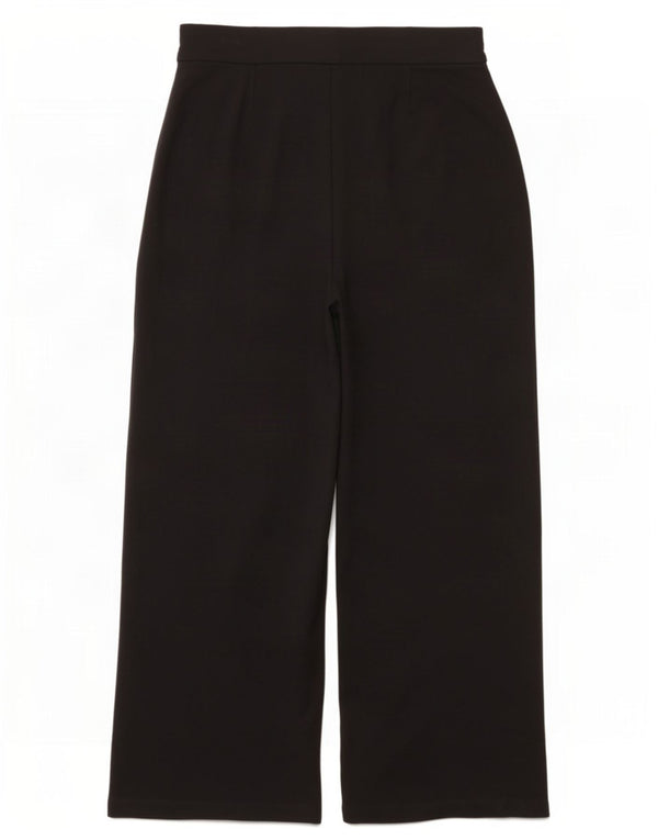 Marks & Spencer Womens High Waist Cropped Trousers UK 12 Medium W30 L27 Bla