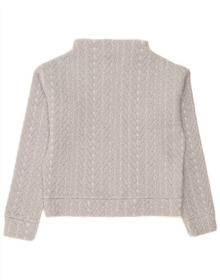 Gap Womens Oversized Sweatshirt Jumper UK 6 XS Grey Striped Polyester