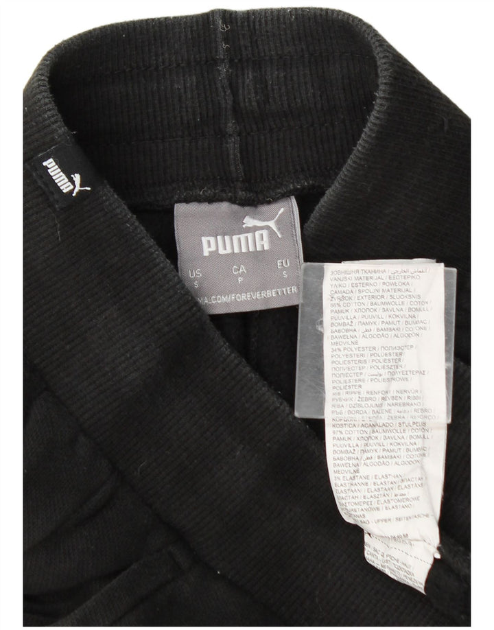 Puma Mens Graphic Tracksuit Trousers Joggers Small Black Cotton