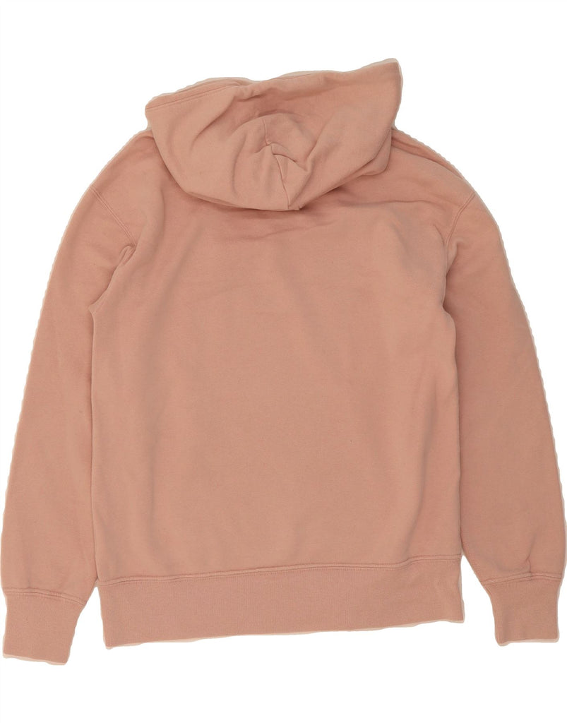 ABERCROMBIE & FITCH Womens Graphic Zip Hoodie Sweater UK 2 2XS Pink Cotton Vintage Abercrombie & Fitch and Second-Hand Abercrombie & Fitch from Messina Hembry 