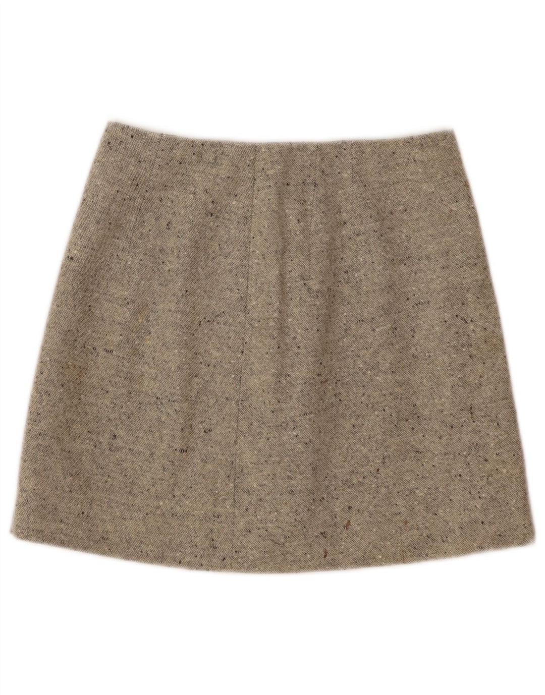 Vintage Womens Mini Skirt W26 Small Beige Flecked