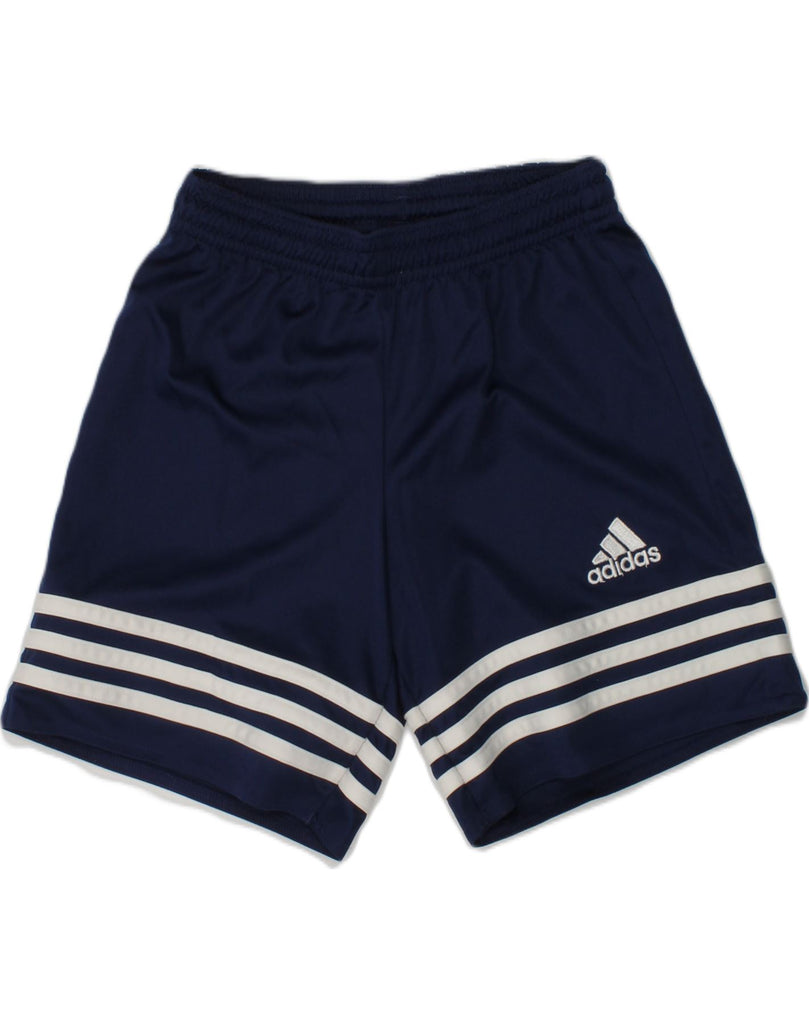 ADIDAS Boys Climalite Sport Shorts 7-8 Years XS  Blue Polyester | Vintage Adidas | Thrift | Second-Hand Adidas | Used Clothing | Messina Hembry 