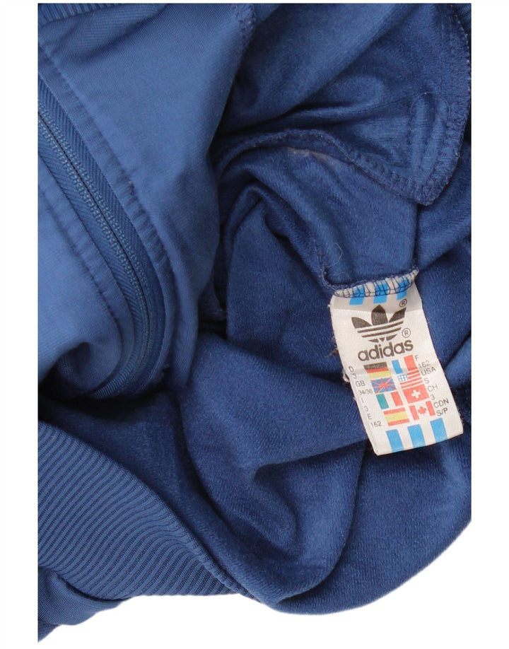 ADIDAS Mens Graphic Tracksuit Top Jacket UK 34/36 Small Blue Polyester