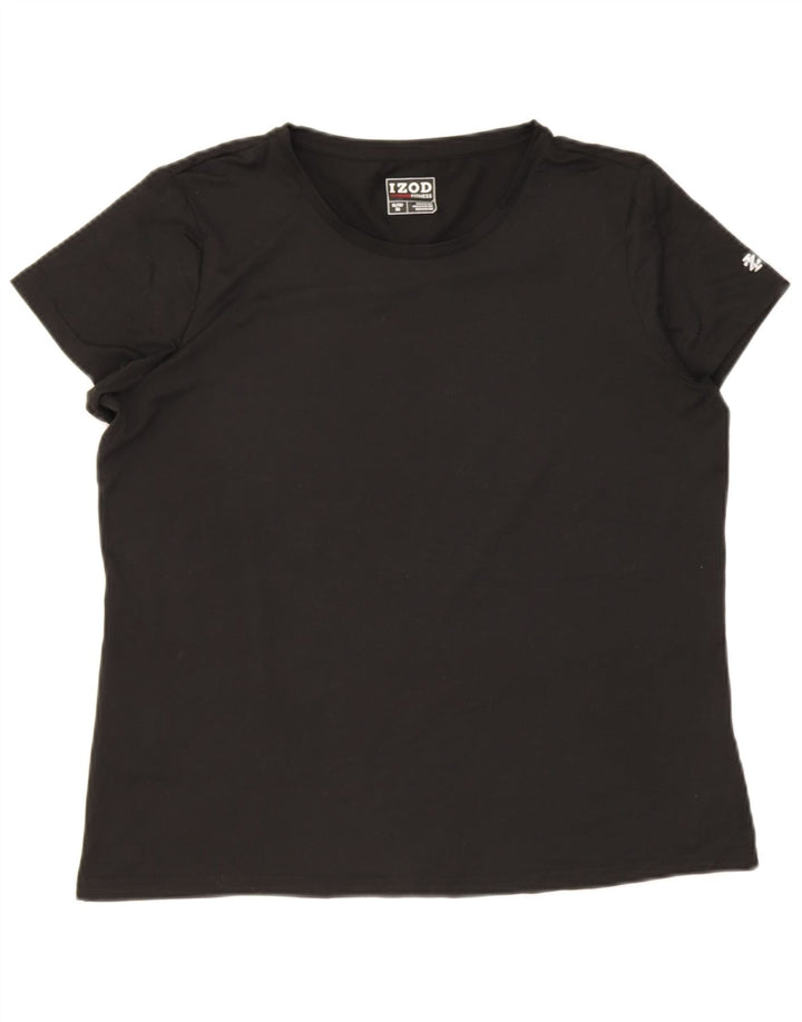 Izod Womens T-Shirt Top UK 18 XL Black Polyester
