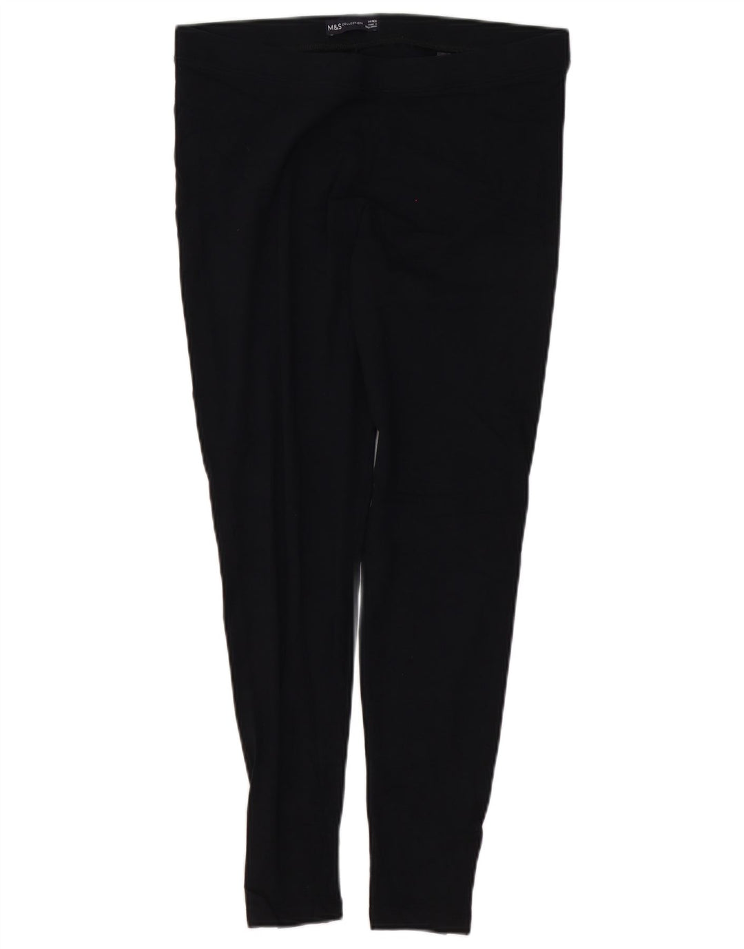 MARKS & SPENCER Womens Leggings UK 14 Large  Black Cotton