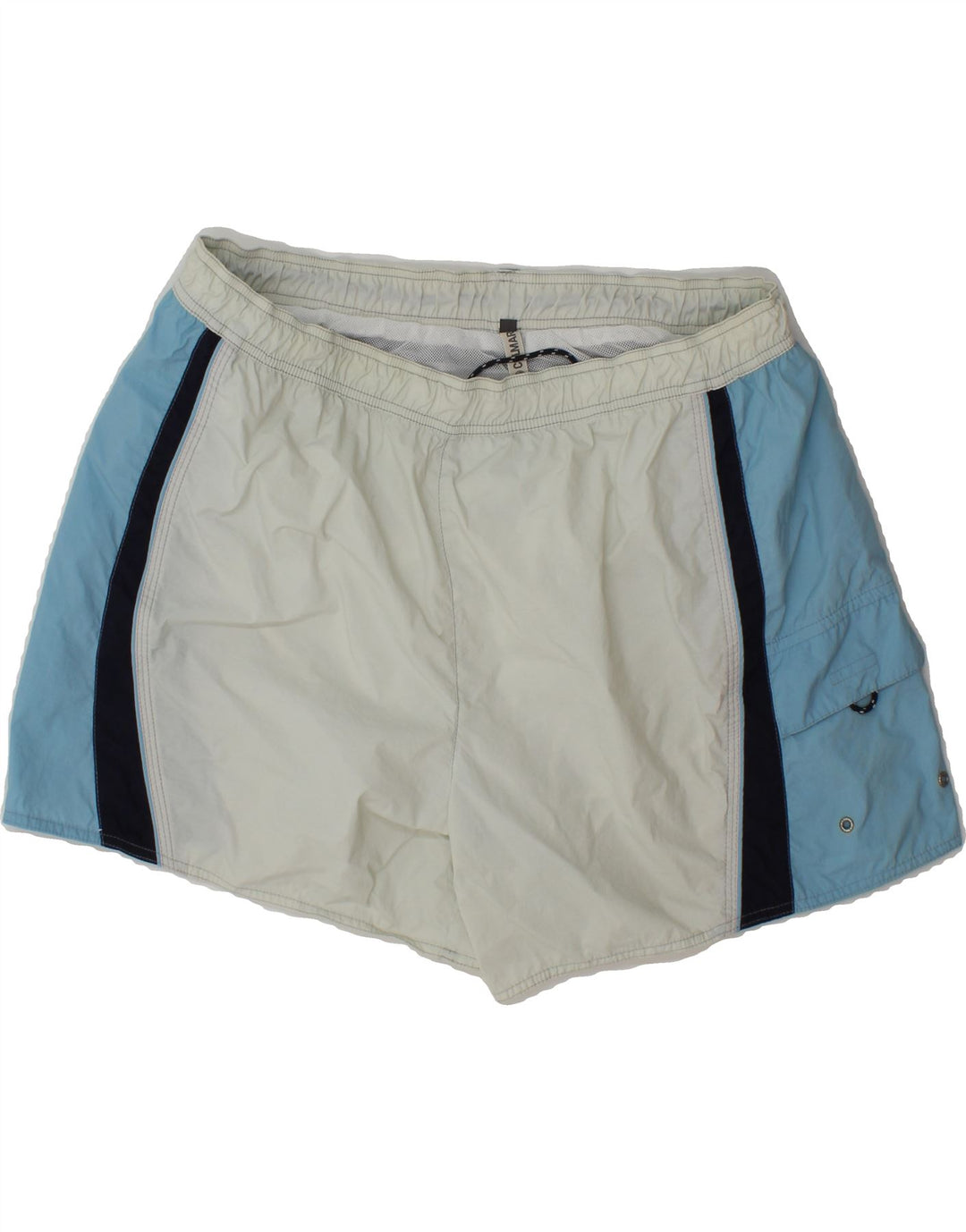 COLMAR Mens Swimming Shorts IT 56 XL Off White Colourblock Polyester Vintage Colmar and Second-Hand Colmar from Messina Hembry 