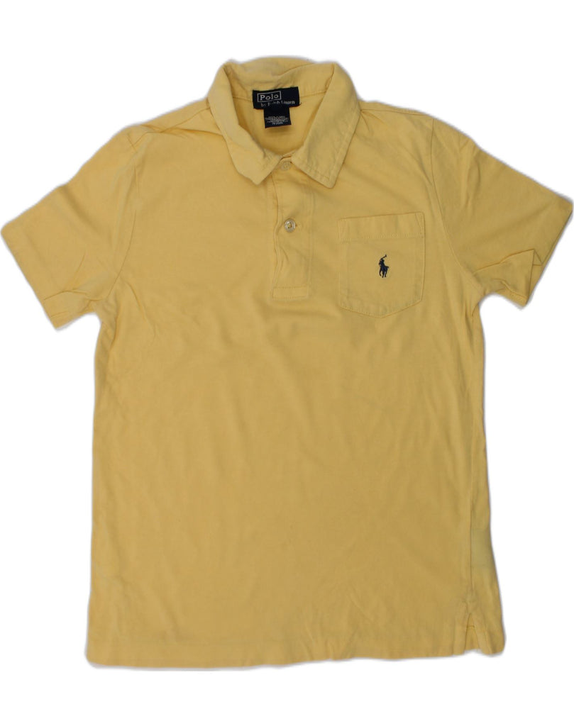 POLO RALPH LAUREN Boys Polo Shirt 6-7 Years Beige Cotton | Vintage Polo Ralph Lauren | Thrift | Second-Hand Polo Ralph Lauren | Used Clothing | Messina Hembry 