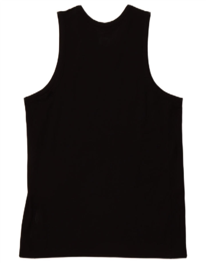 NIKE Mens Dri Fit Graphic Vest Top Medium Black Polyester Sports