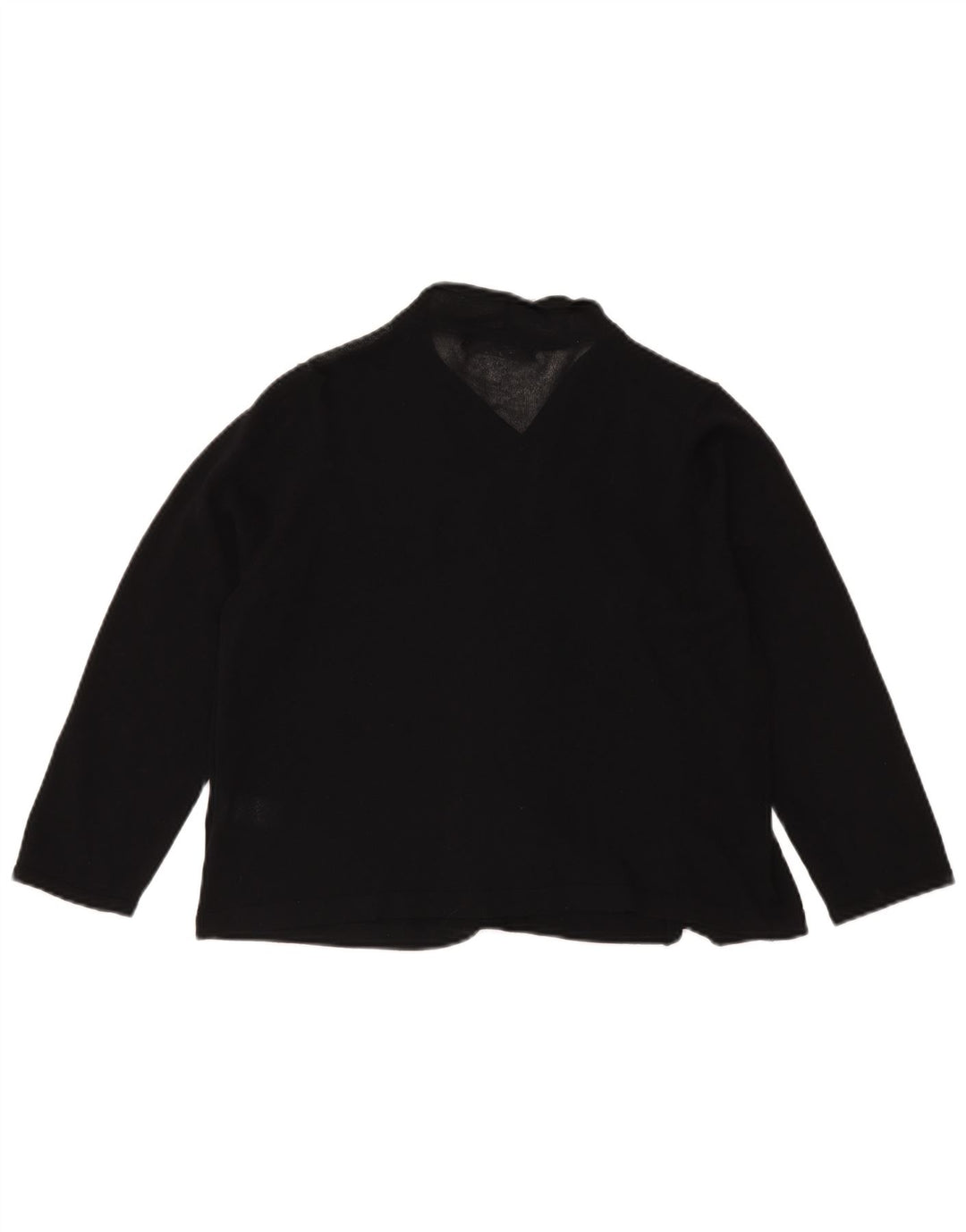 Marks & Spencer Womens Crop Open Cardigan Sweater UK 16 Large Black Viscose