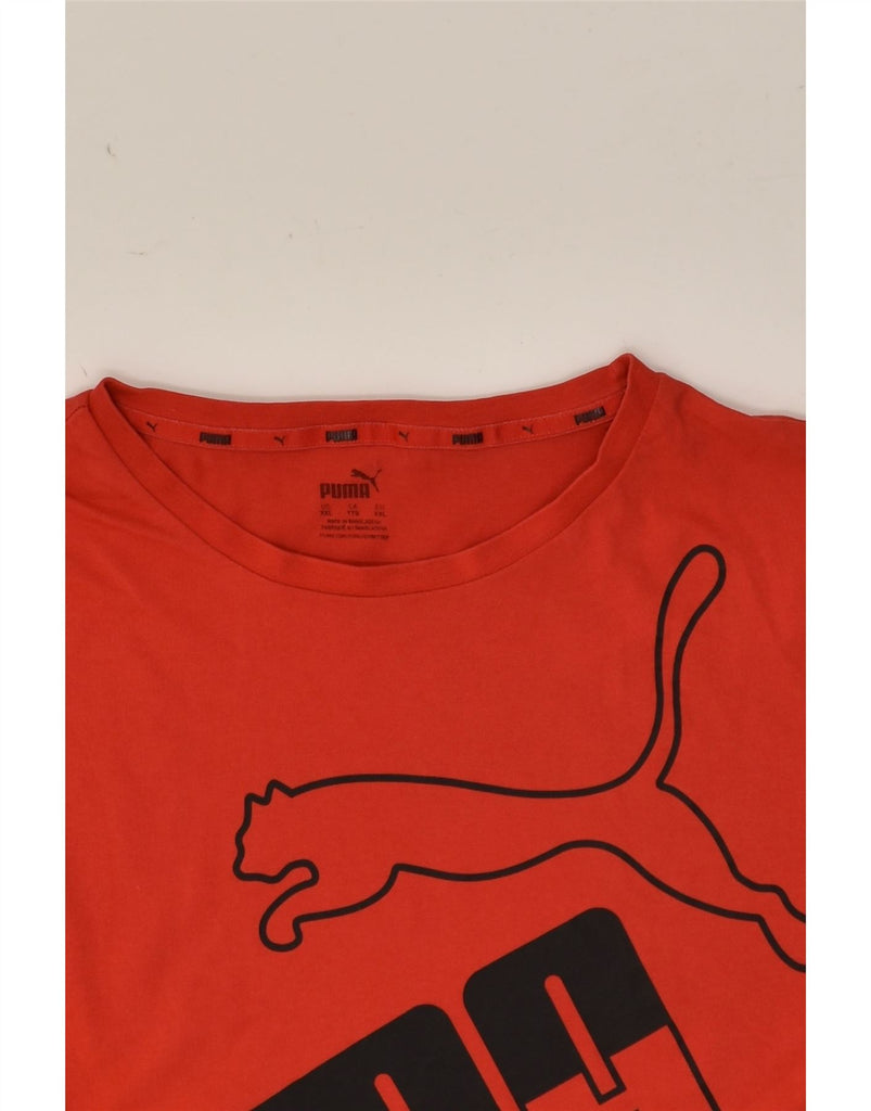 PUMA Mens Graphic T-Shirt Top 2XL Red Cotton | Vintage Puma | Thrift | Second-Hand Puma | Used Clothing | Messina Hembry 