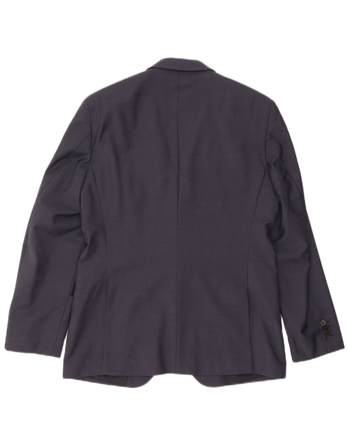Hugo Boss Mens 2 Button Blazer Jacket EU 50 Large Navy Blue Wool