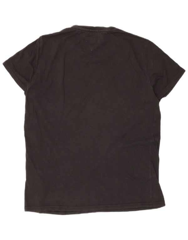 Tommy Hilfiger Mens Regular Fit T-Shirt Top Large Black Cotton