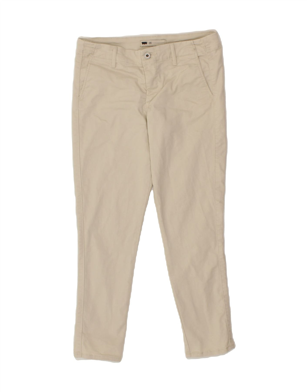 LEVI'S Womens Slim Chino Trousers W28 L27 Off White Cotton Vintage Levi's and Second-Hand Levi's from Messina Hembry 