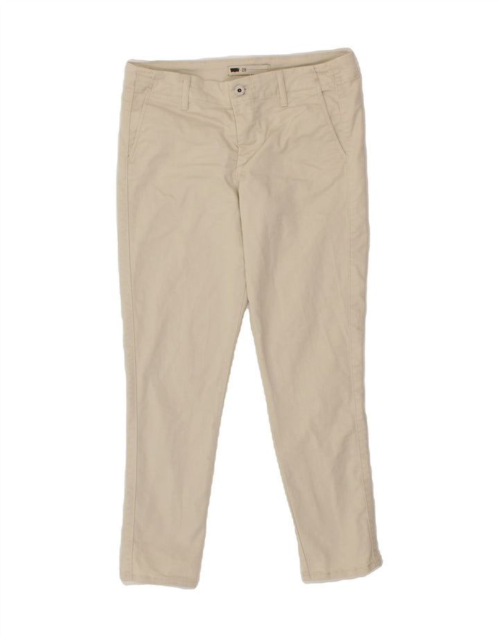 LEVI'S Womens Slim Chino Trousers W28 L27 Off White Cotton Vintage Levi's and Second-Hand Levi's from Messina Hembry 