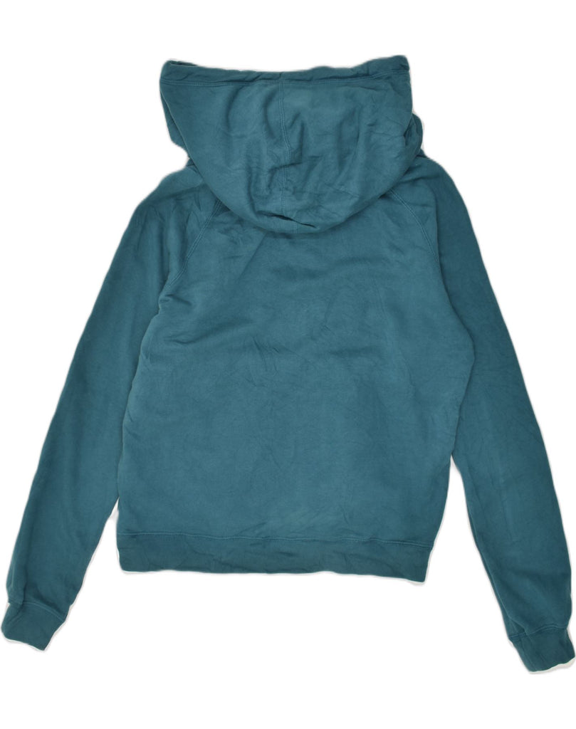 NIKE Womens Hoodie Jumper UK 14 Medium Turquoise Cotton | Vintage Nike | Thrift | Second-Hand Nike | Used Clothing | Messina Hembry 