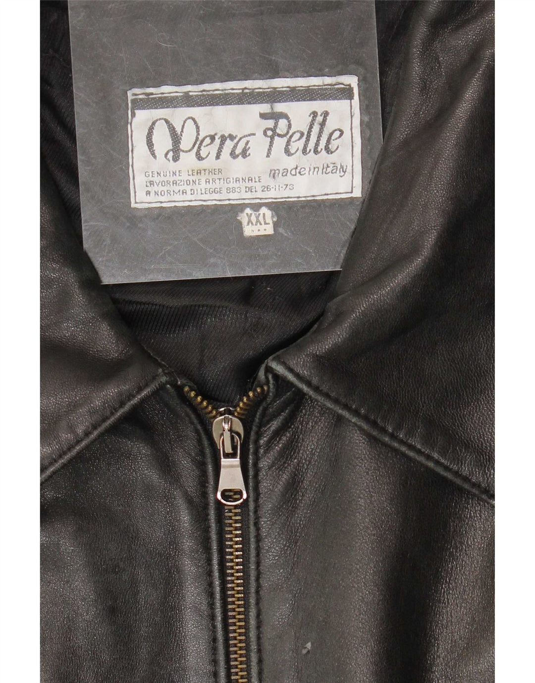 Vintage Mens Leather Jacket UK 44 2XL Black